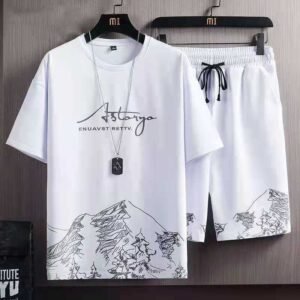 Summer men's fashion new trendy brand ice silk suit ins casual summer versatile teen men's loose T-shirt | 1017