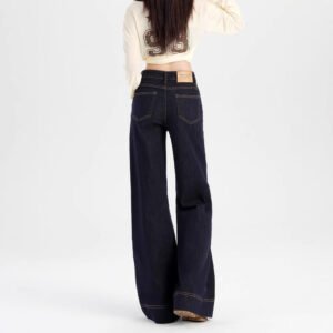 Korean straight jeans women's spring and autumn new high waist jeans | 1046
