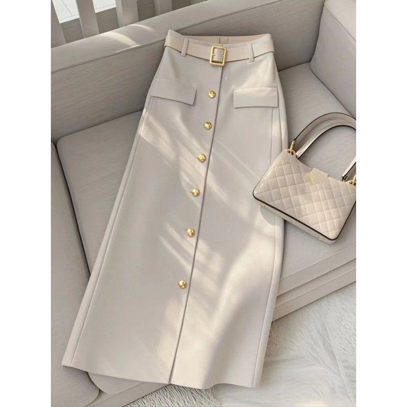 hot style high-end temperament pear-shaped figure long skirt autumn | 1042 - Image 4