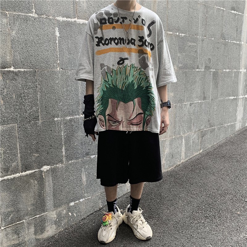 One Piece series summer Korean version ins hip-hop cartoon | 1103 - Image 4