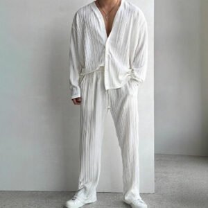 shirt long sleeve trousers cool men's summer outer | 1122
