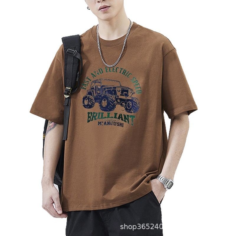 Japanese new cotton letter T-shirt | 8506 - Image 5