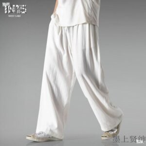 men's versatile trousers loose and comfortable casual pants cotton and linen pants | 1123