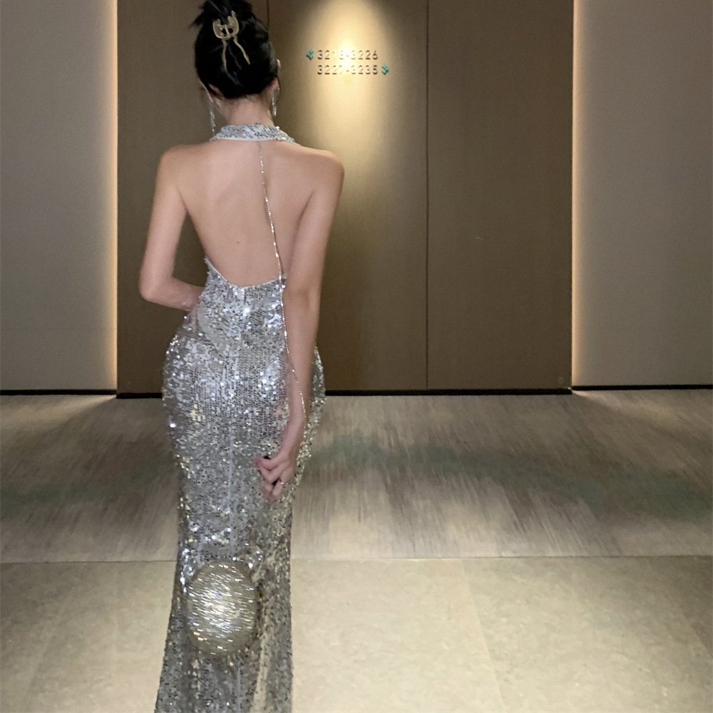 luxury evening dress, bridal toast dress, sexy backless dress | 8027 - Image 2