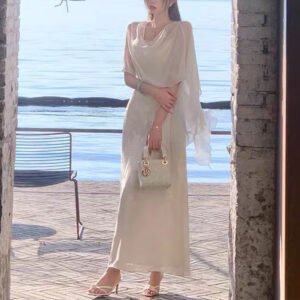 jacquard suspender dress women's early spring + cardigan | 8014