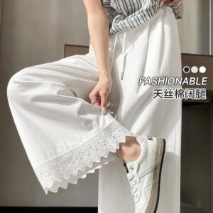new high waist wide leg straight leg pants | 7006