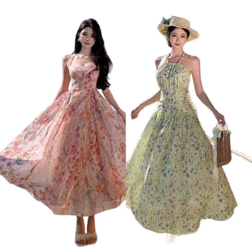 French temperament chiffon slip dress | 1139 - Image 5