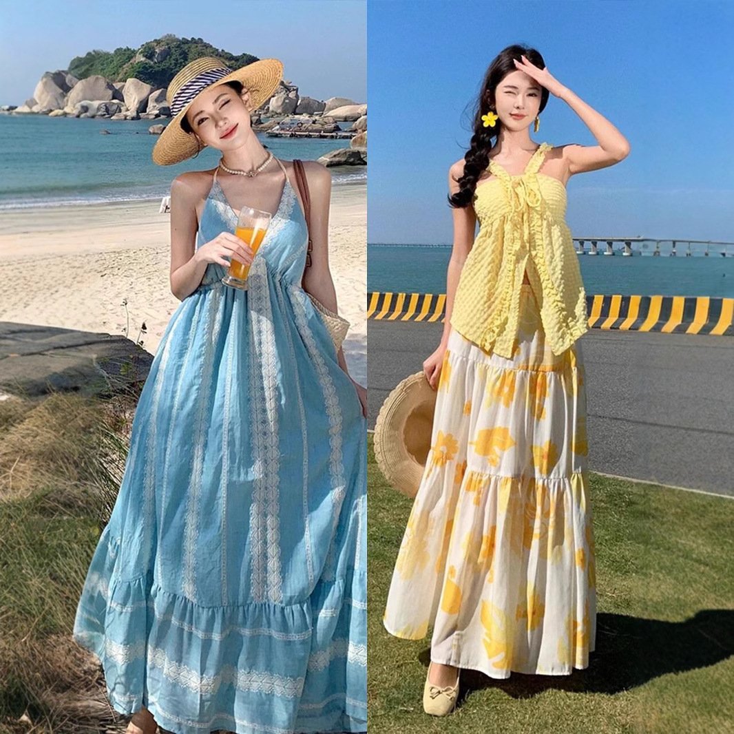 French temperament chiffon slip dress | 1139 - Image 3