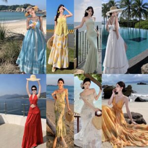 French temperament chiffon slip dress | 1139