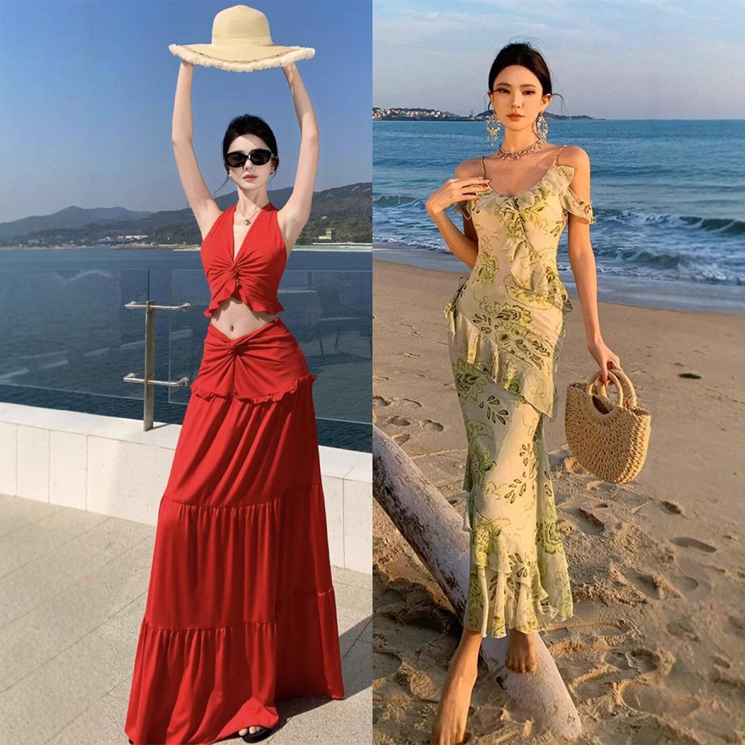 French temperament chiffon slip dress | 1139 - Image 4