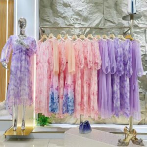 French Mulberry Silk Printed dress | 1148