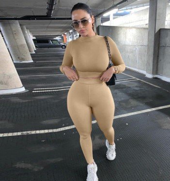 sports long-sleeved 2-piece suit women's clothing | 1207 - Image 9