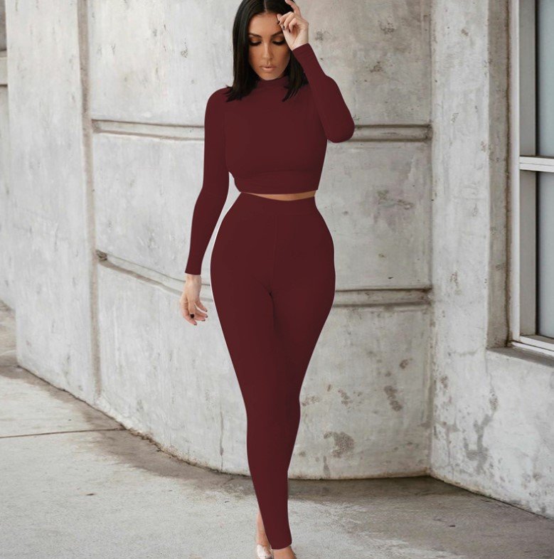 sports long-sleeved 2-piece suit women's clothing | 1207 - Image 8